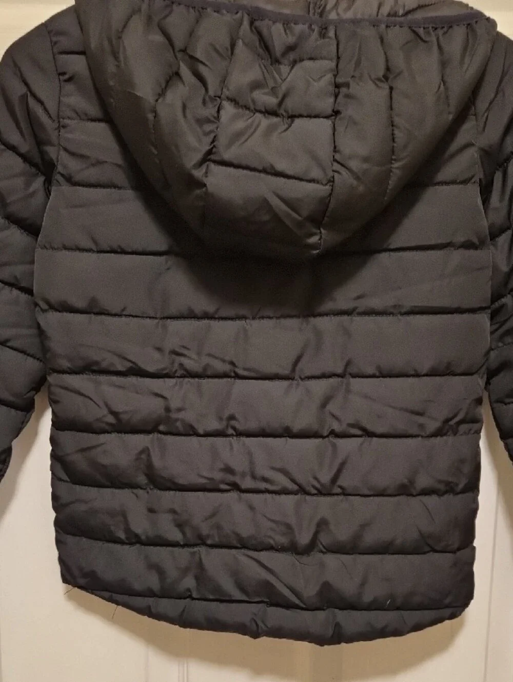 Old Navy Black Quilted Hooded Puffer Jacket for Kids